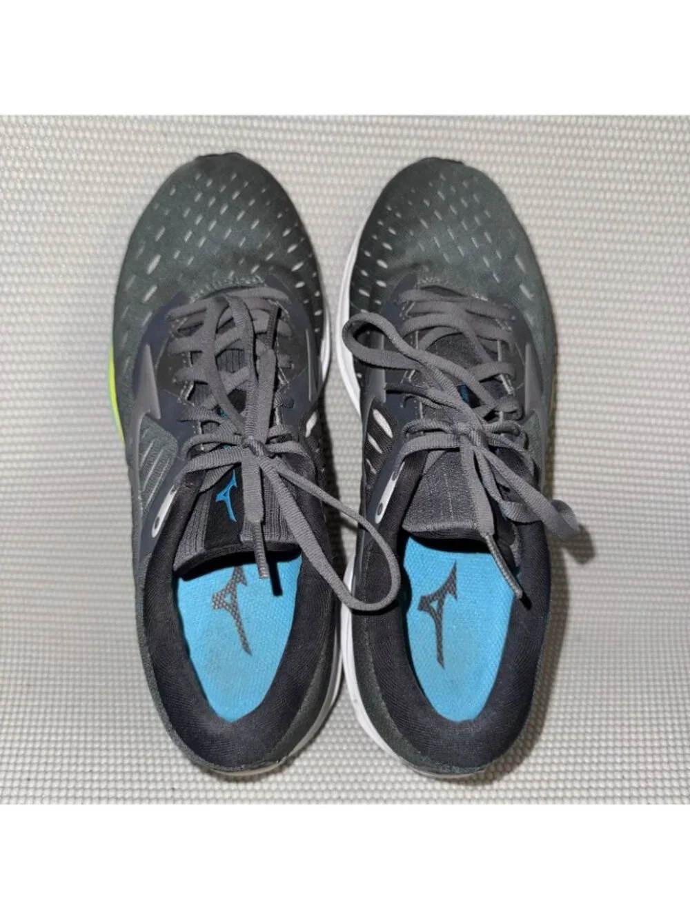 Mizuno Wave Rider 24 Gray Blue Athletic Running Shoes Sneakers Women’s Size 9